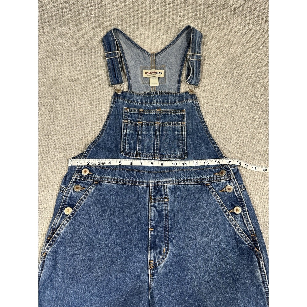 London Jean Overalls Womens Small Blue Denim Bibs Made USA Vintage Cotton - Picture 9 of 12